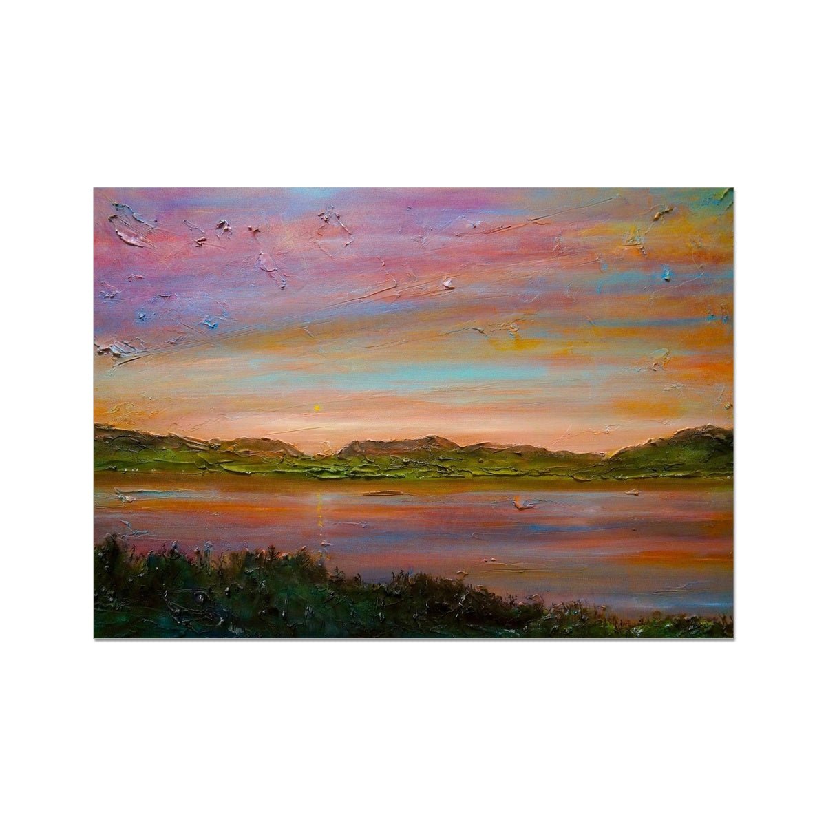 Gourock Golf Club Sunset Painting | Signed Art Prints From Scotland | By Scottish Artist Hunter