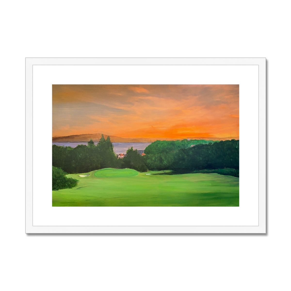 Gourock Golf Club Tower Hill Art Print of Green Golf Course Poster