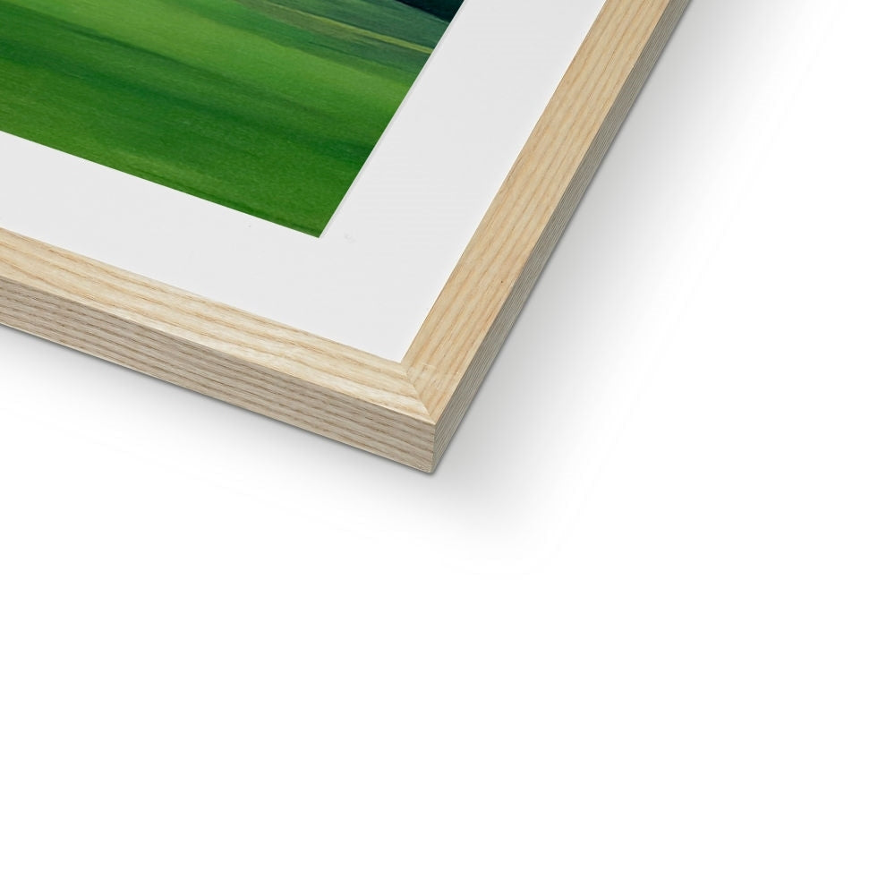 Gourock Golf Club Tower Hill green landscape art print in wooden frame with white mat