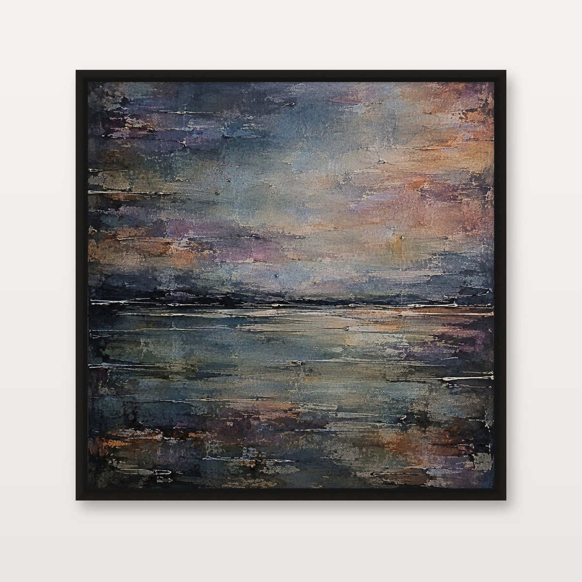 Haar Horizon canvas print in a black floating frame