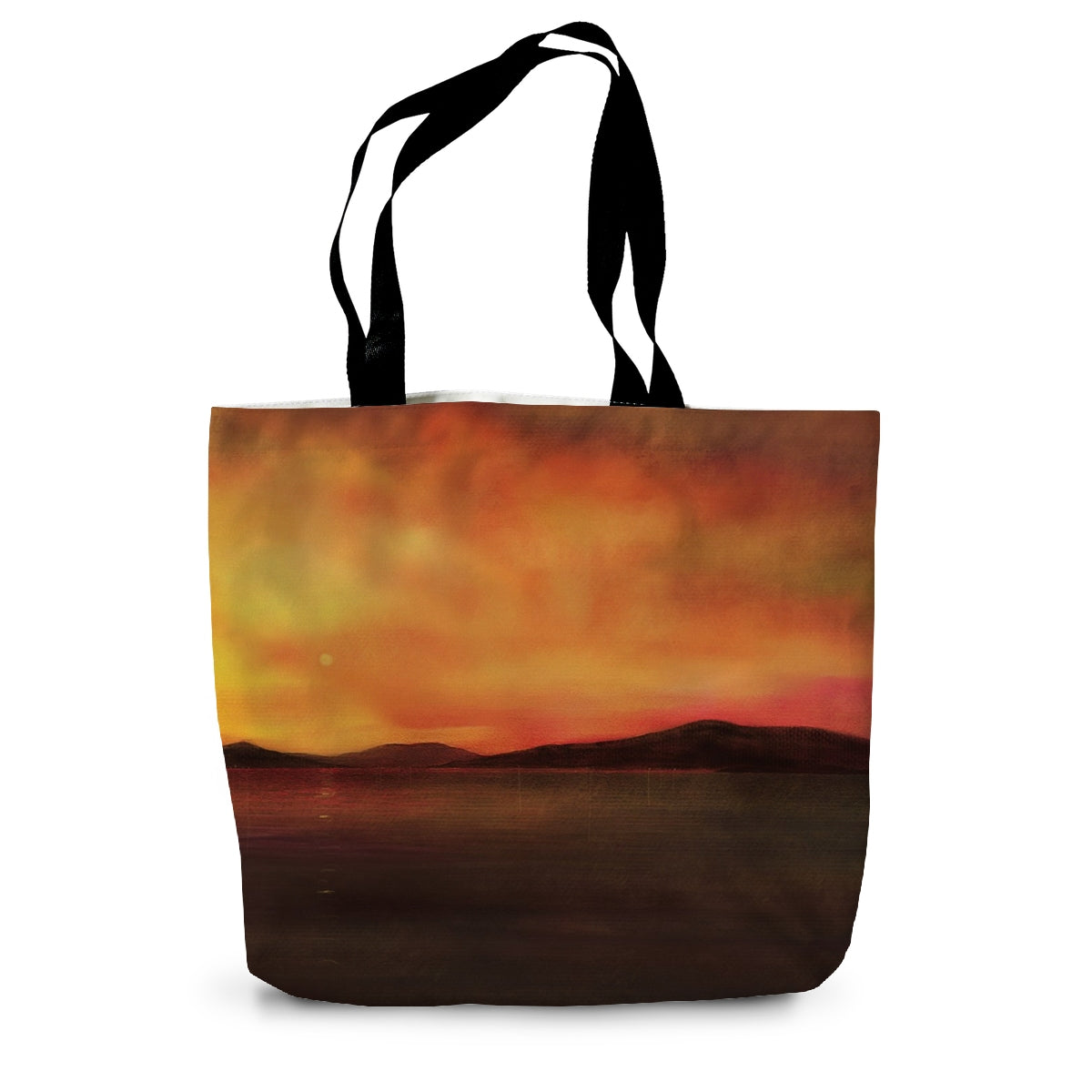 Harris Sunset Art Gifts Canvas Tote Bag-Bags-Hebridean Islands Art Gallery-14"x18.5"-Paintings, Prints, Homeware, Art Gifts From Scotland By Scottish Artist Kevin Hunter