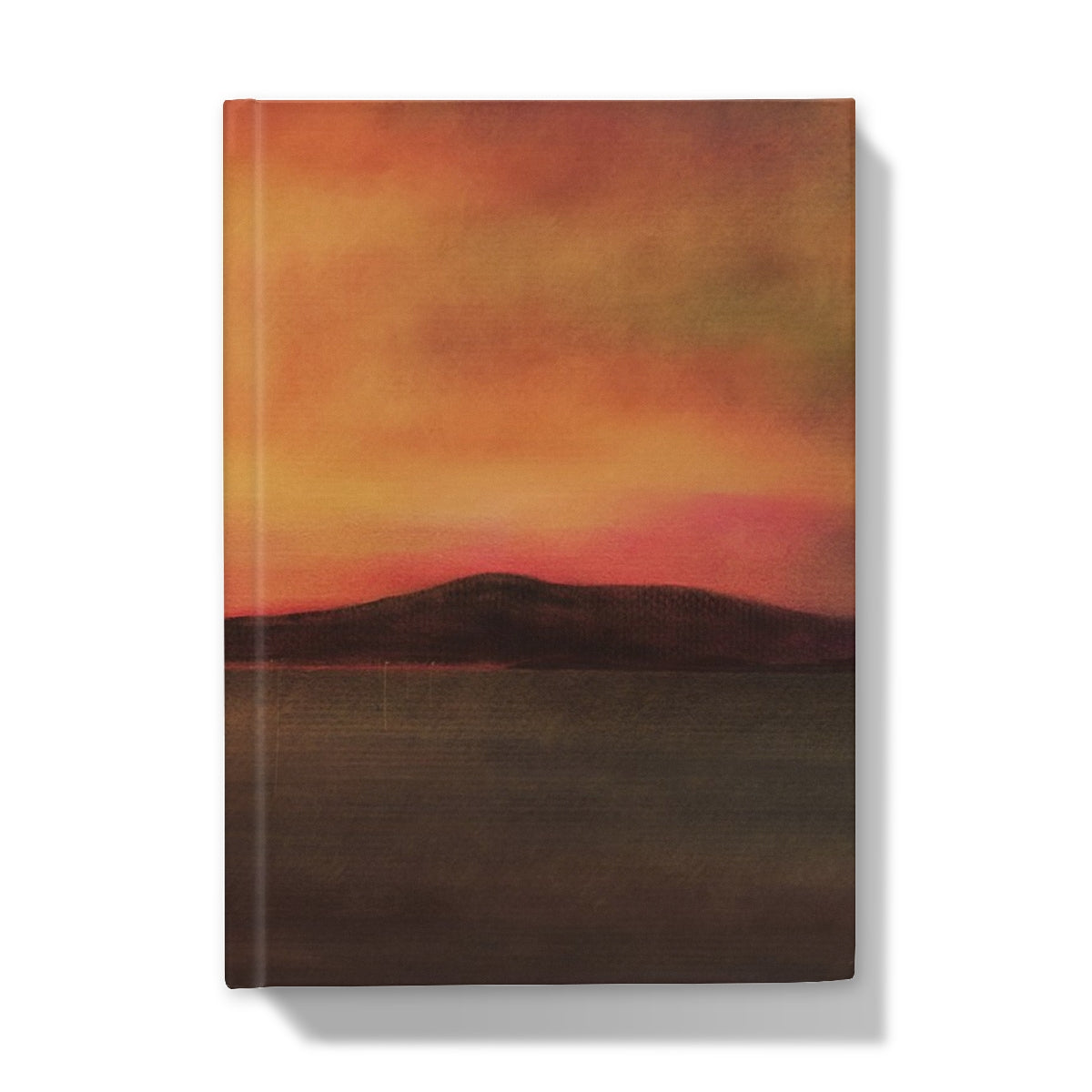 Harris Sunset Art Gifts Hardback Journal-Journals & Notebooks-Hebridean Islands Art Gallery-5"x7"-Plain-Paintings, Prints, Homeware, Art Gifts From Scotland By Scottish Artist Kevin Hunter