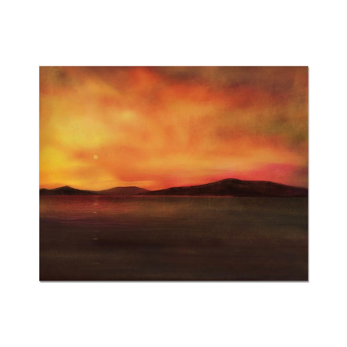 Harris Sunset Artist Proof: Warm Hue Sunset Landscape Print
