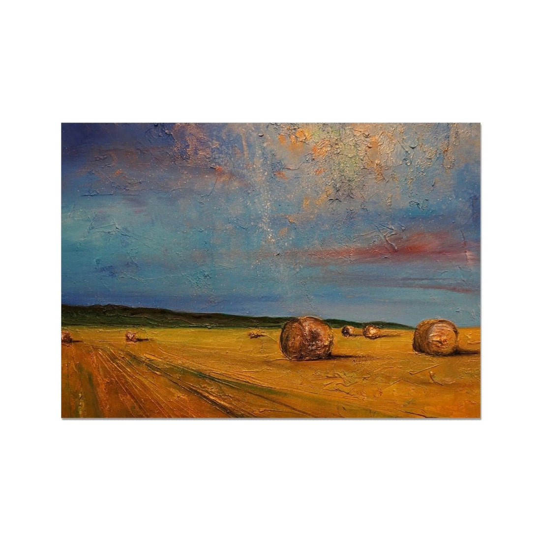 Hay Bales Painting | Fine Art Print | Paintings from Scotland by Scottish Artist Hunter