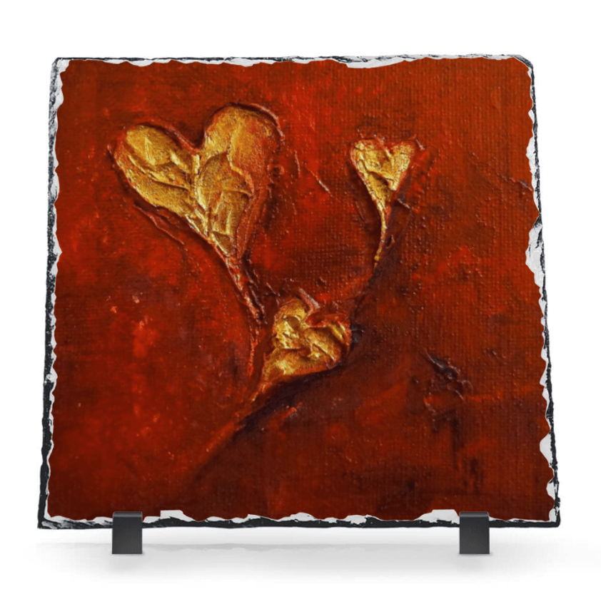 Hearts Scottish Slate Art-Slate Art-Abstract & Impressionistic Art Gallery-Paintings, Prints, Homeware, Art Gifts From Scotland By Scottish Artist Kevin Hunter