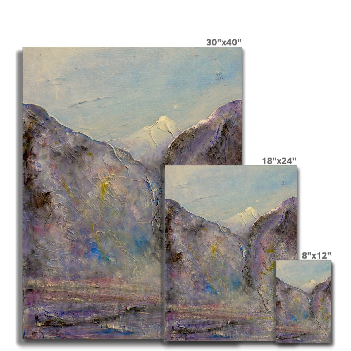 Hidden Valley Snow 30x40 canvas print starry night mountain peaks