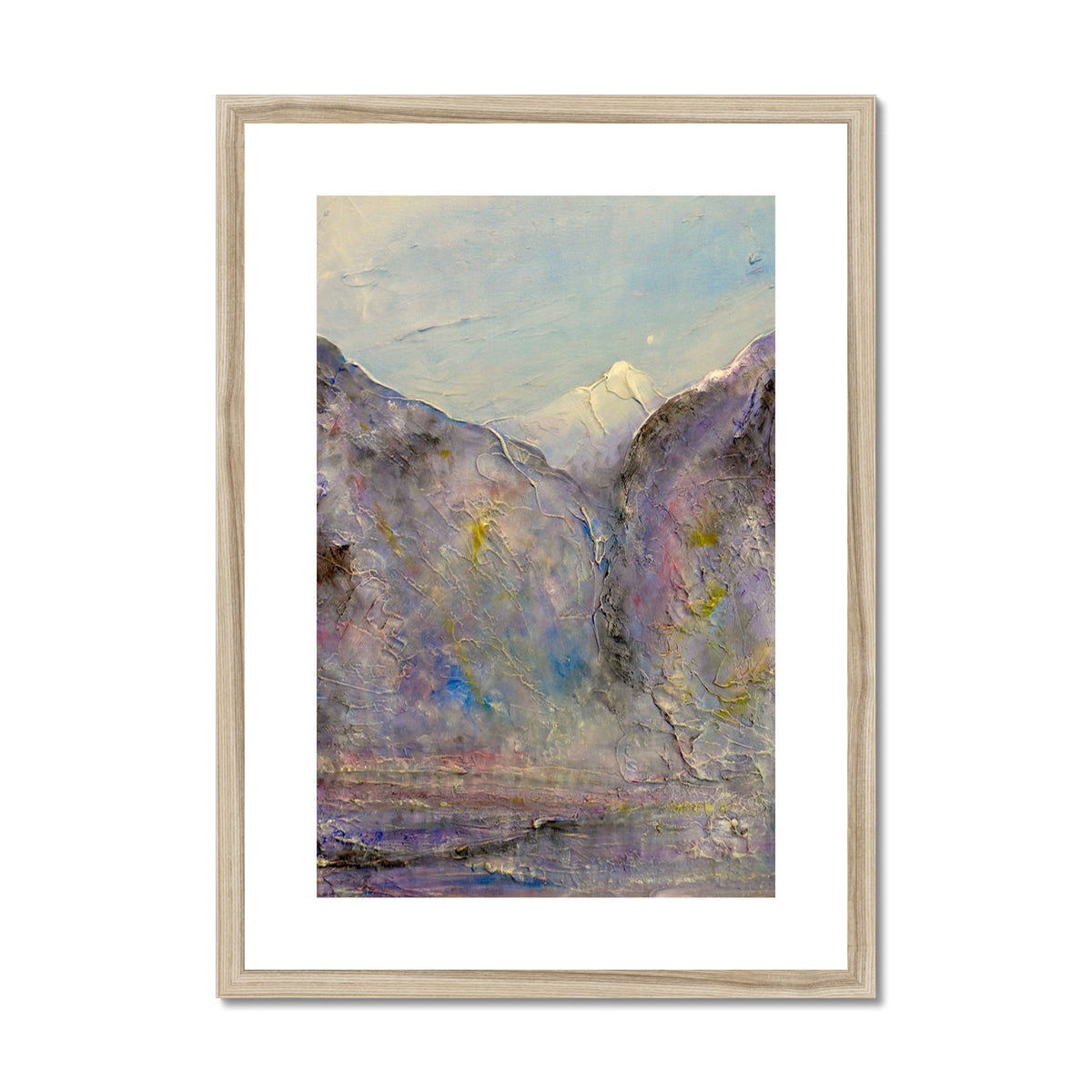 Hidden Valley Snow Art Print: Abstract Landscape in Pastel Hues