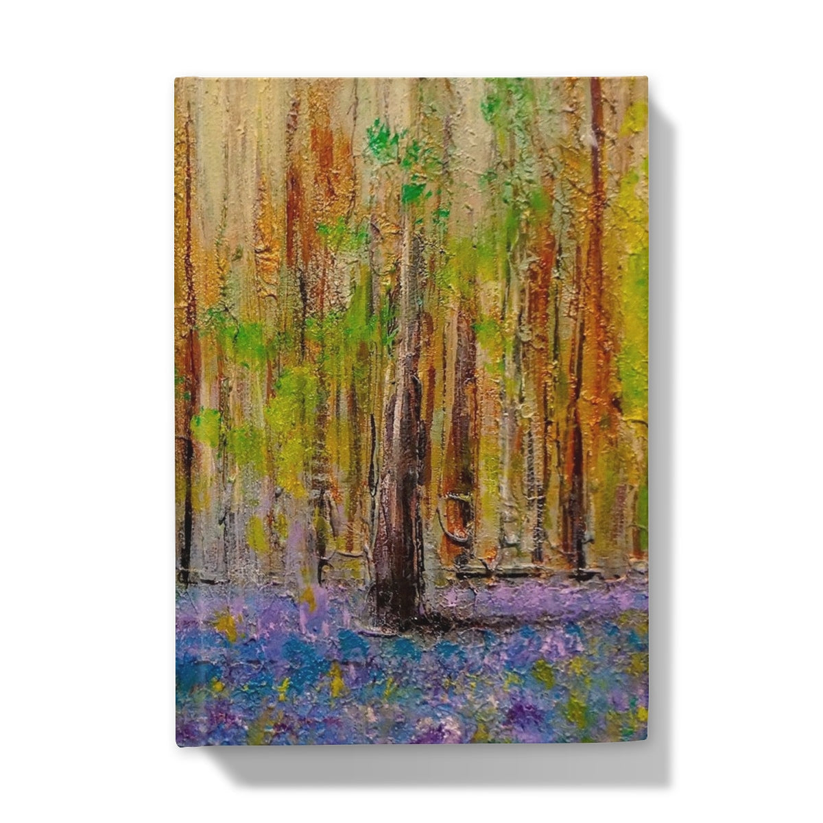 Highland Bluebells Journal with Vibrant Forest Canvas Print