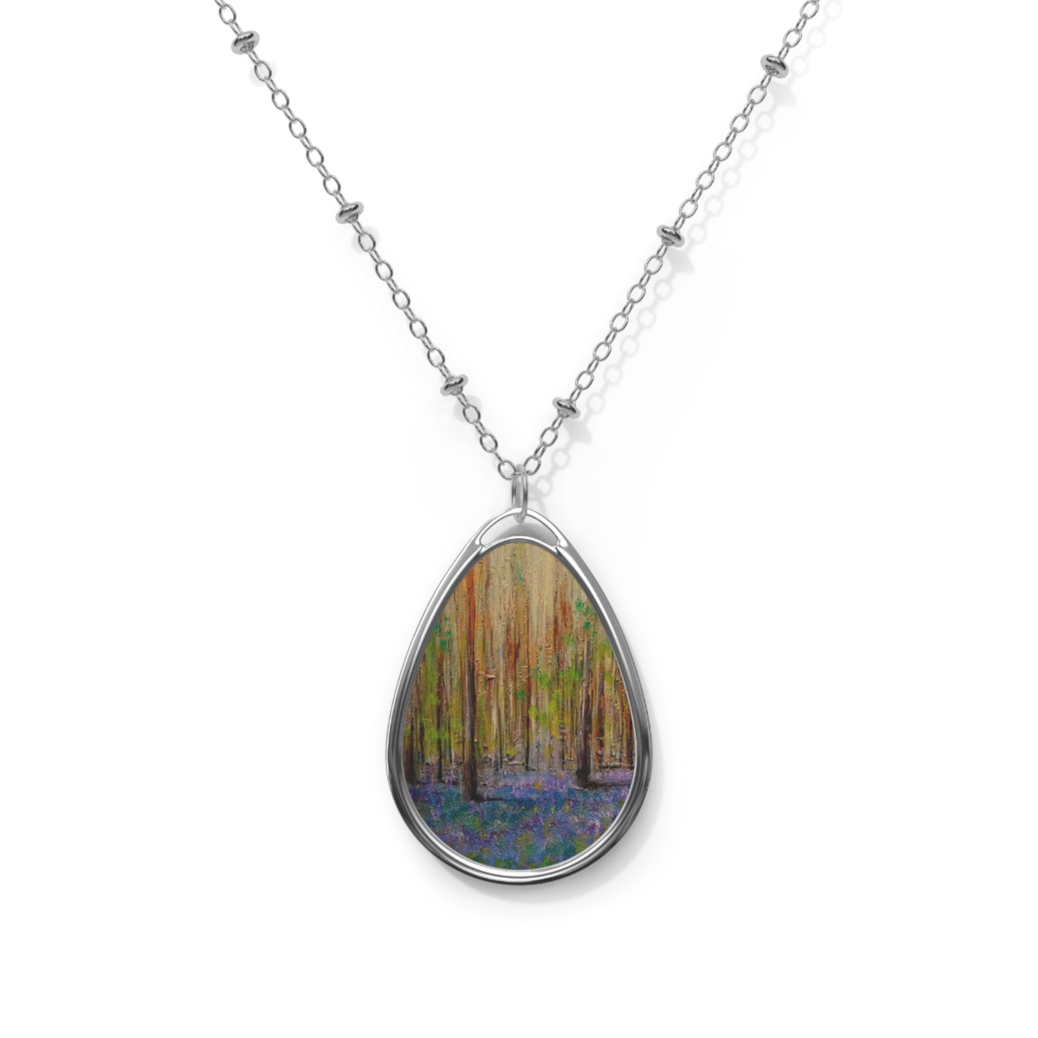 Highland Bluebells Necklace | Scottish Highlands &amp; Lowlands Art Gallery | Paintings, Prints, Homeware and Art Gifts From Scotland By Scottish Artist Kevin Hunter