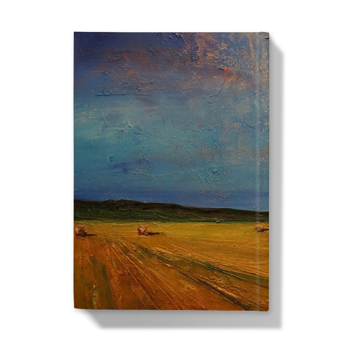 Golden Wheat Field Canvas Art Print on Highland Hay Bales Journal