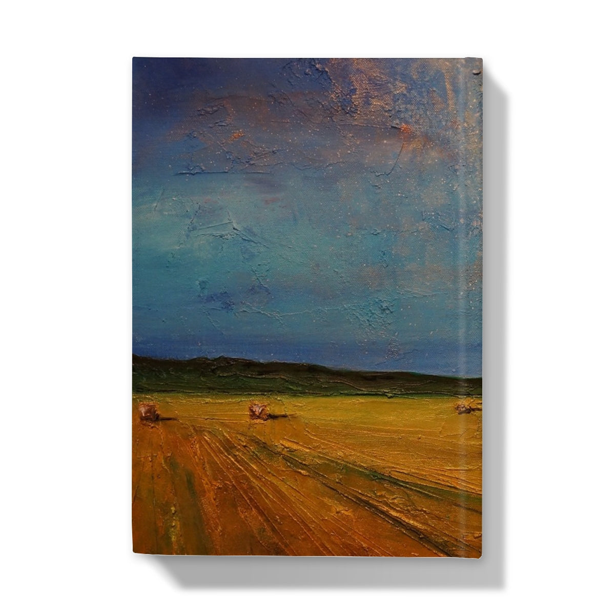 Golden Wheat Field Canvas Art in Highland Hay Bales Journal