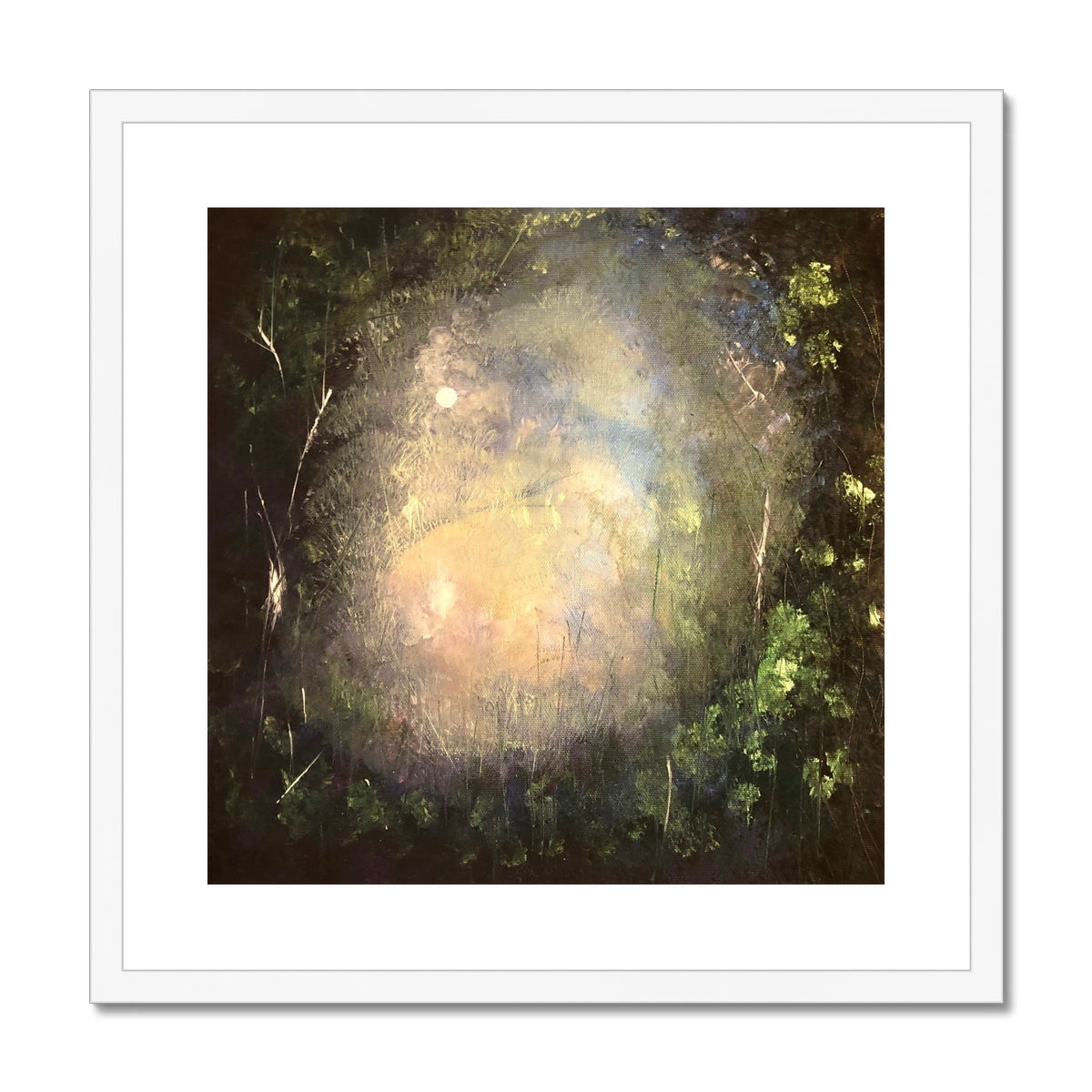 A Highland Moonlit Wood ii Art Prints - Highlands & Lowlands Gallery Scotland - Free Shipping Worldwide