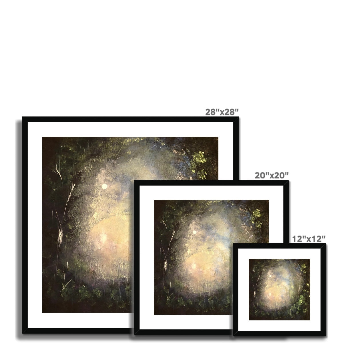 A Highland Moonlit Wood ii Art Prints - Highlands & Lowlands Gallery Scotland - Free Shipping Worldwide