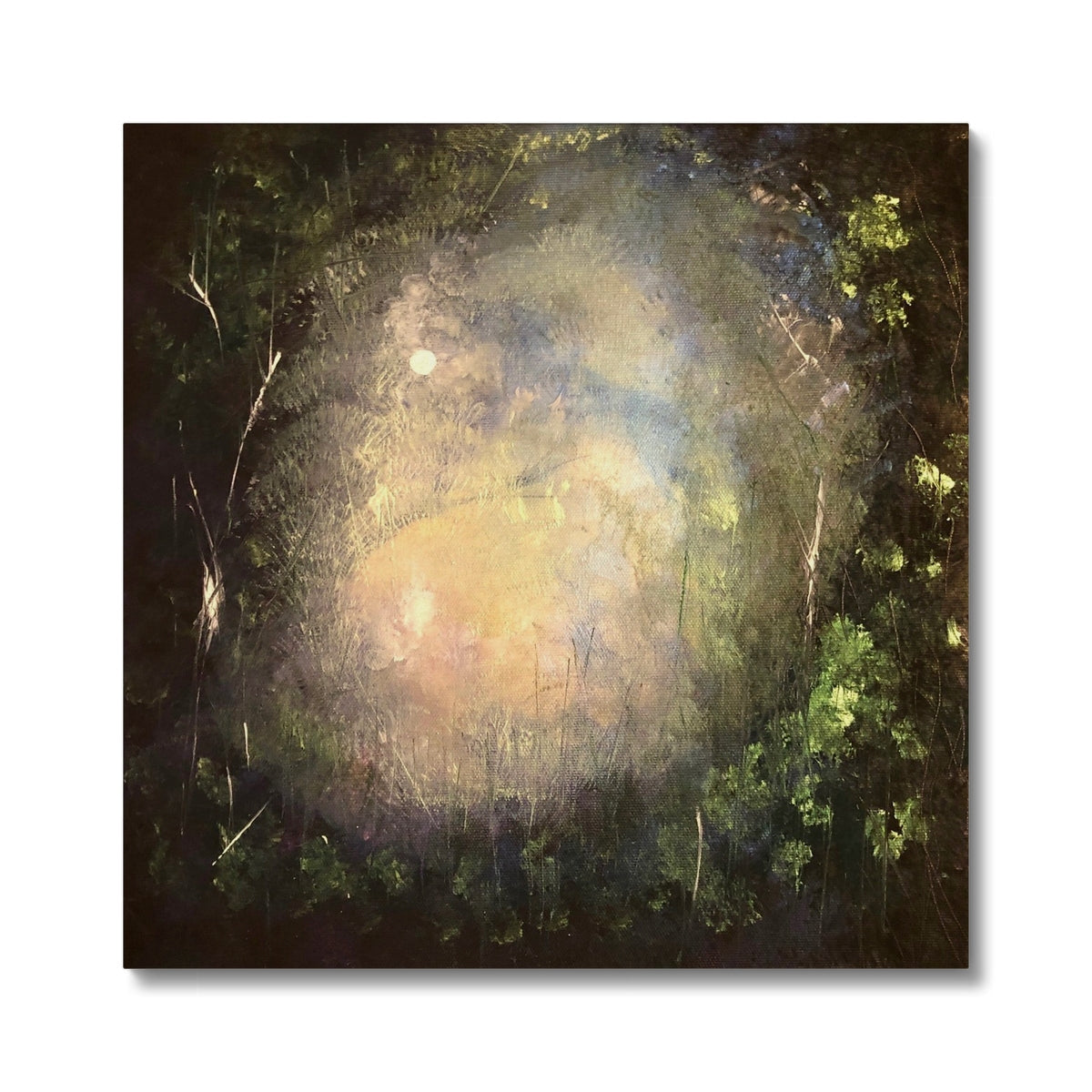 A Highland Moonlit Wood ii Canvas Prints - Highlands & Lowlands Art Gallery Scotland - Free Shipping Worldwide