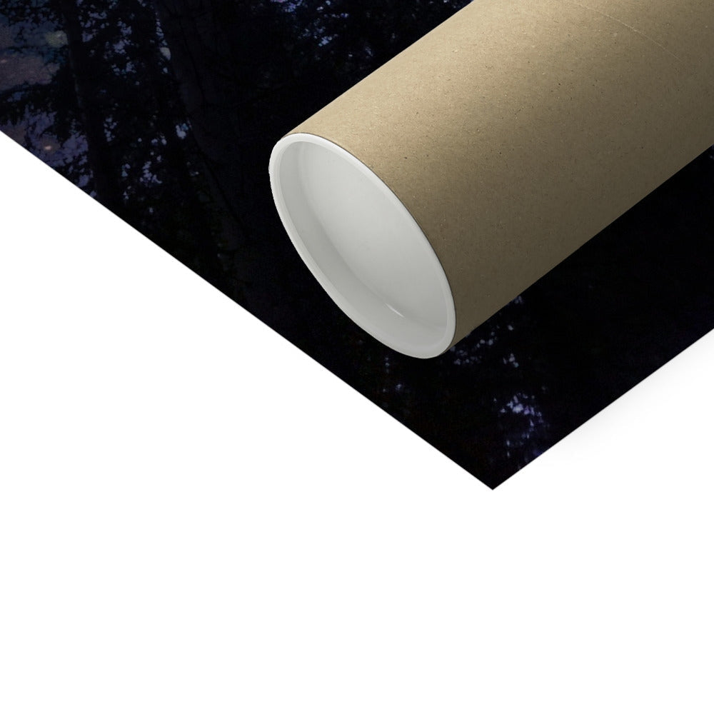 Brown Cardboard Tube with Black Textured Exterior for Highland Wood Starlight Artist Proof Print