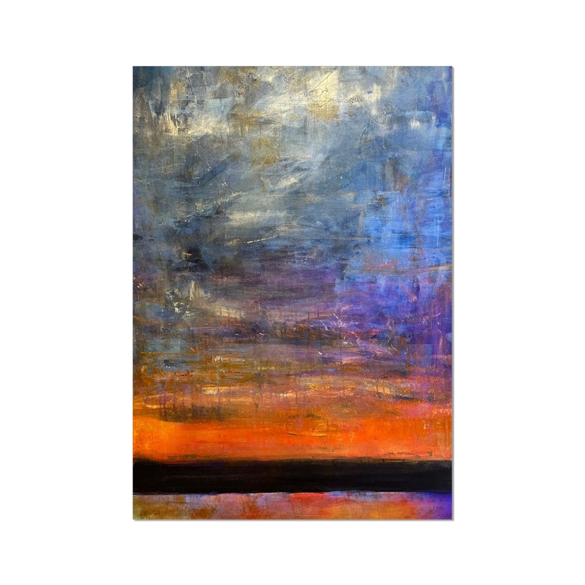 Horizon Dreams Abstract Painting | Fine Art Prints From Scotland-Unframed Prints-Abstract & Impressionistic Art Gallery-A2 Portrait-Paintings, Prints, Homeware, Art Gifts From Scotland By Scottish Artist Kevin Hunter