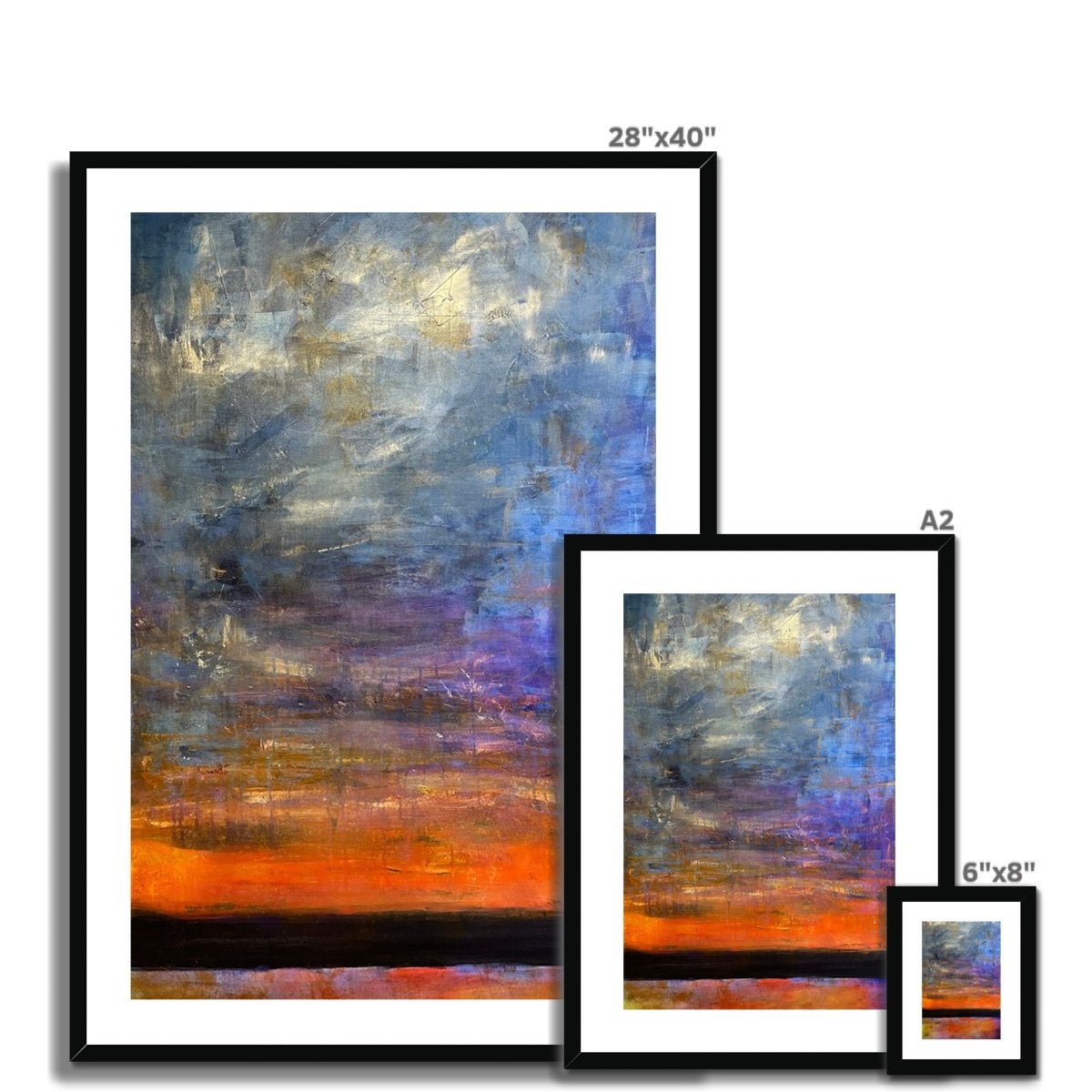 Horizon Dreams Abstract Painting | Framed & Mounted Prints From Scotland-Framed & Mounted Prints-Abstract & Impressionistic Art Gallery-Paintings, Prints, Homeware, Art Gifts From Scotland By Scottish Artist Kevin Hunter