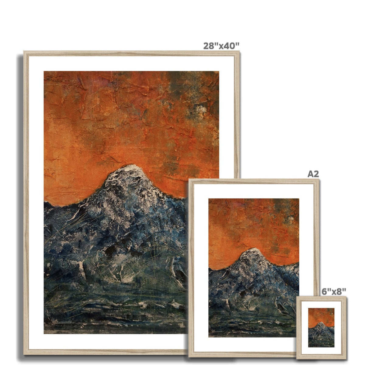 Framed 28x40 Impressions Of Glencoe mountain landscape print