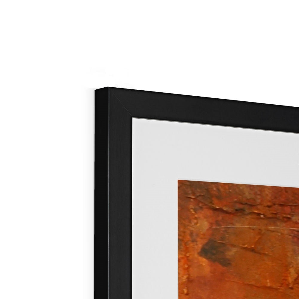 Black frame with abstract orange Impressions Of Glencoe art print