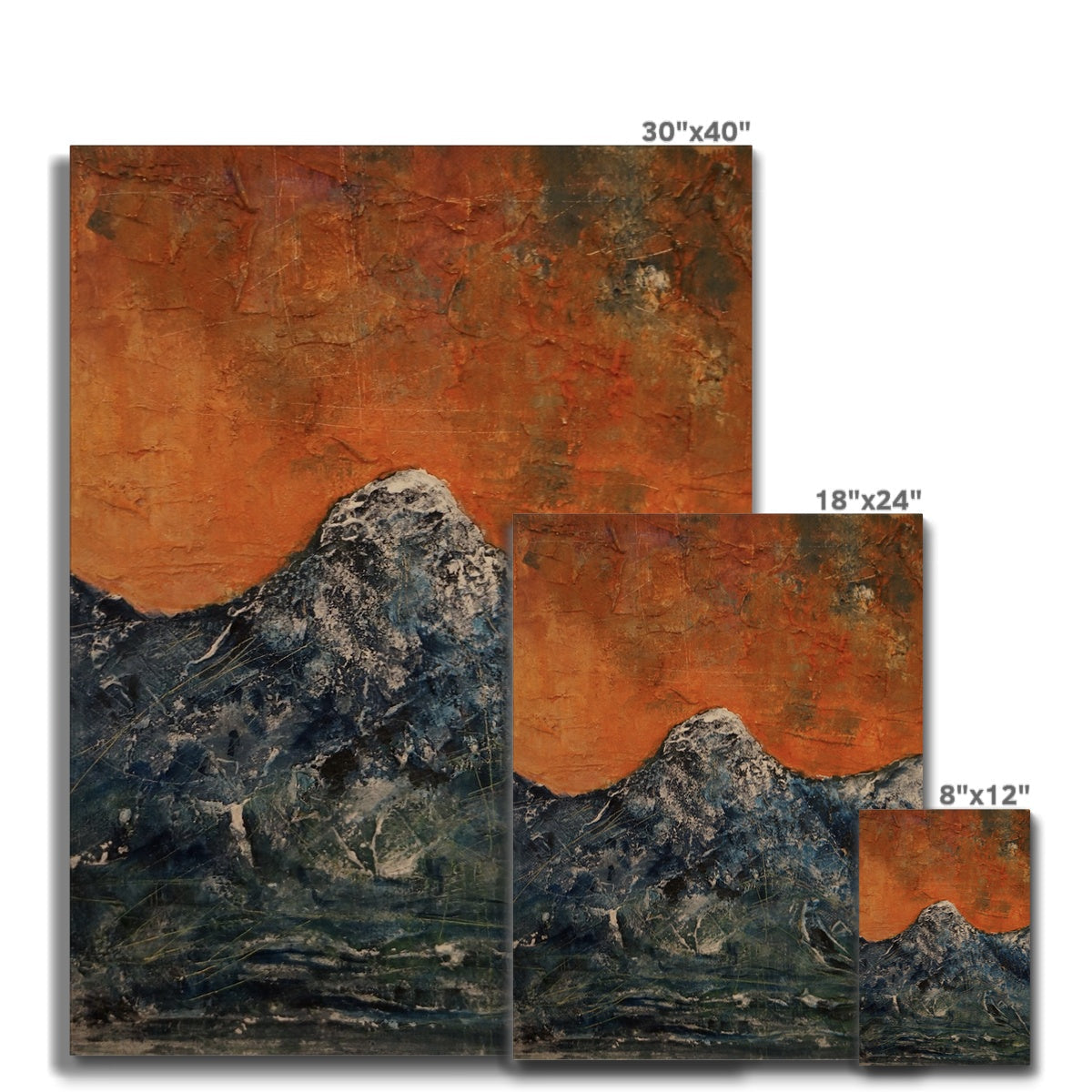 Impressions Of Glencoe I 30x40 canvas print of rusty textured mountain landscape
