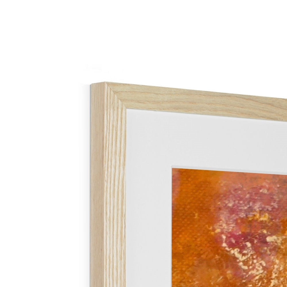 Impressions Of Glencoe II abstract art print in natural wood frame