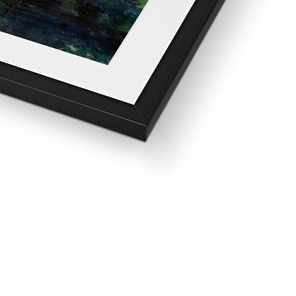 Black Matte Frame with White Mat and Dark Water Image of Impressions Of Glencoe II