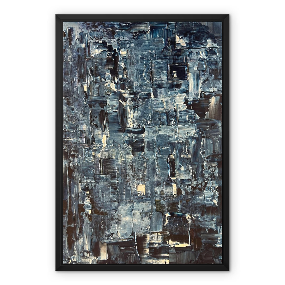 Inception Abstract Painting | Framed Canvas From Scotland-Floating Framed Canvas Prints-Abstract & Impressionistic Art Gallery-18"x24"-Paintings, Prints, Homeware, Art Gifts From Scotland By Scottish Artist Kevin Hunter