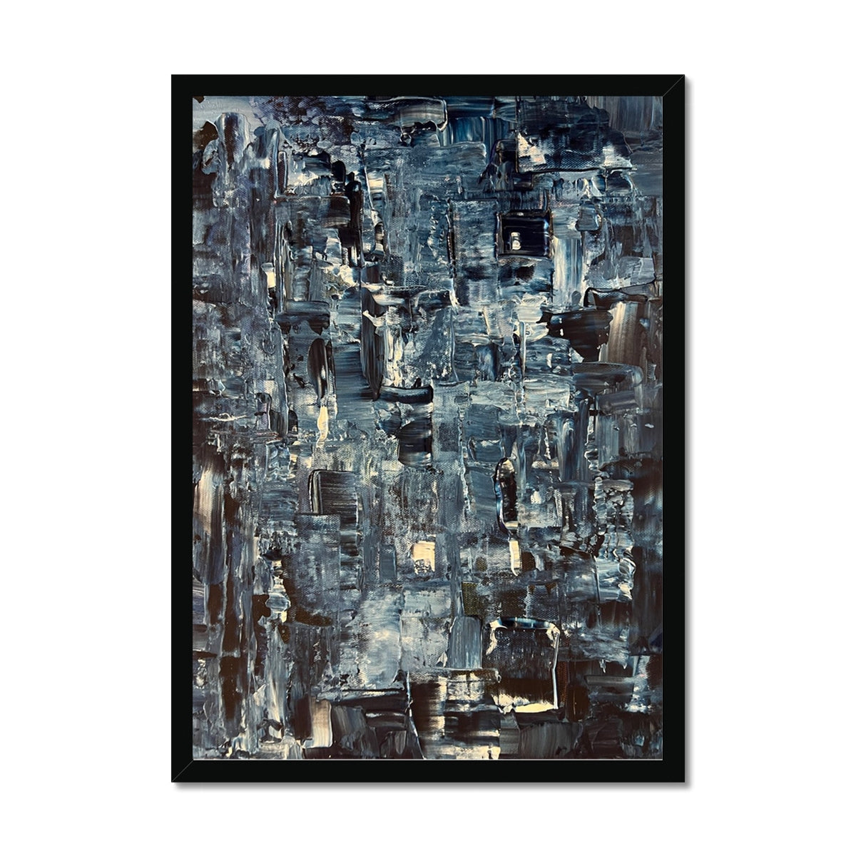 Inception Abstract Painting | Framed Prints From Scotland-Framed Prints-Abstract & Impressionistic Art Gallery-A2 Portrait-Black Frame-Paintings, Prints, Homeware, Art Gifts From Scotland By Scottish Artist Kevin Hunter