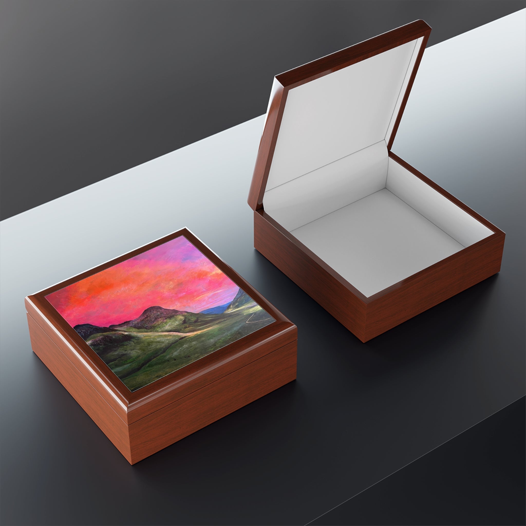 Into The Glencoe Dusk | Jewellery Box | Scotland - Art Gallery - Free Shipping Worldwide