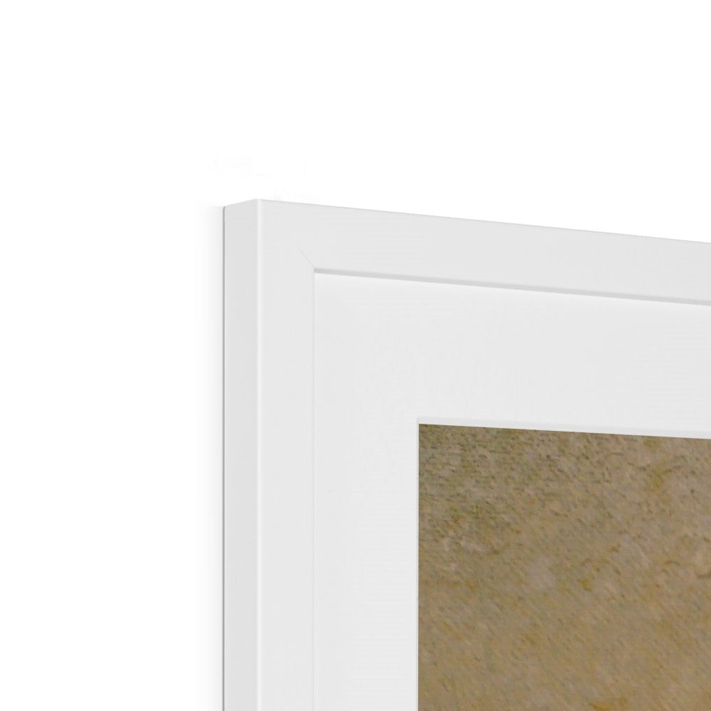 White minimalist frame with textured interior in Into The Munro Mist Art Print