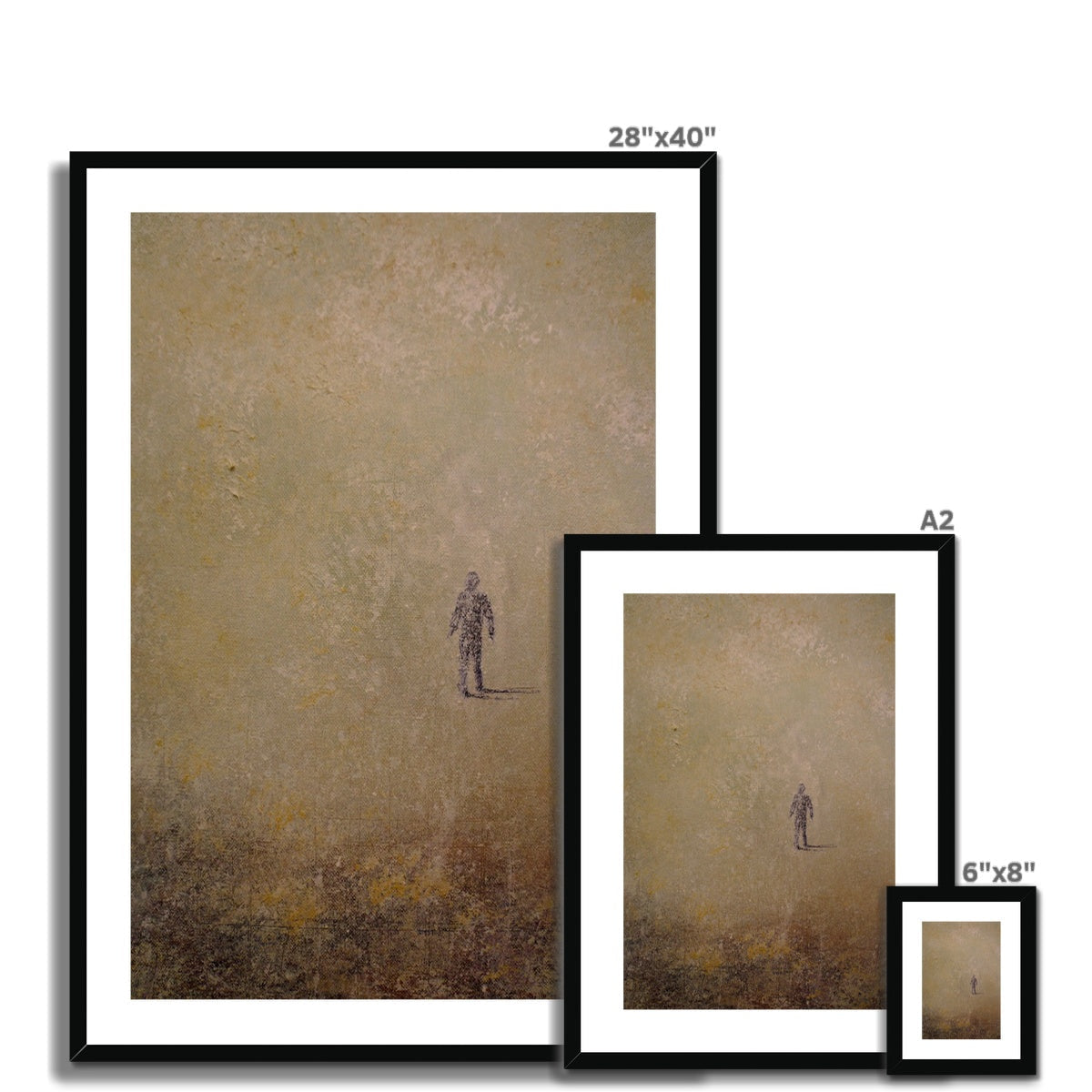 28x40 Framed Into The Munro Mist Minimalist Landscape Print