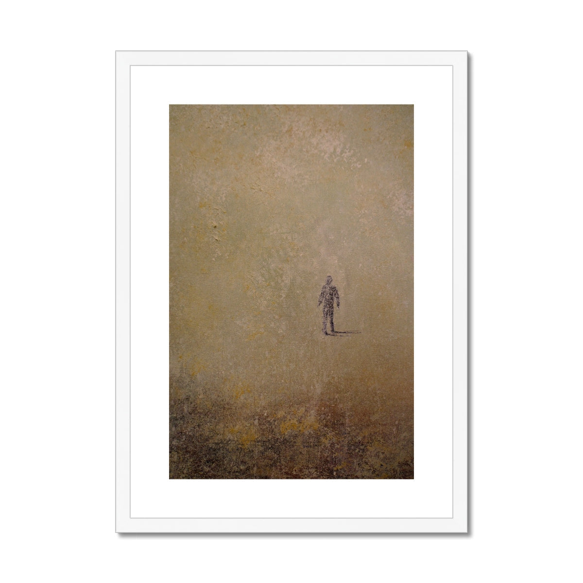 Brown man silhouette in misty Munro wall art print