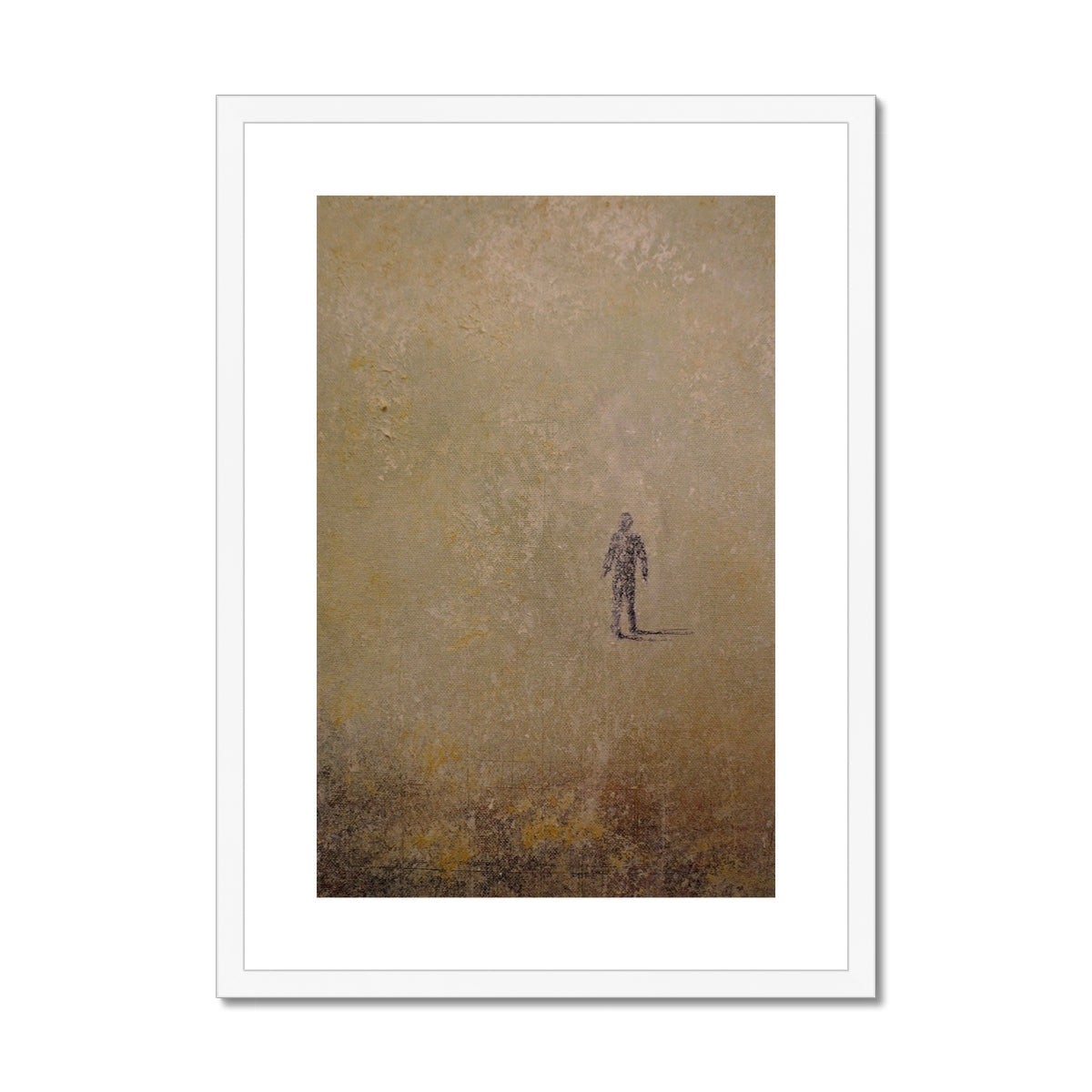 Into The Munro Mist Painting | Framed & Mounted Prints From Scotland-Framed & Mounted Prints-Abstract & Impressionistic Art Gallery-A2 Portrait-White Frame-Paintings, Prints, Homeware, Art Gifts From Scotland By Scottish Artist Kevin Hunter