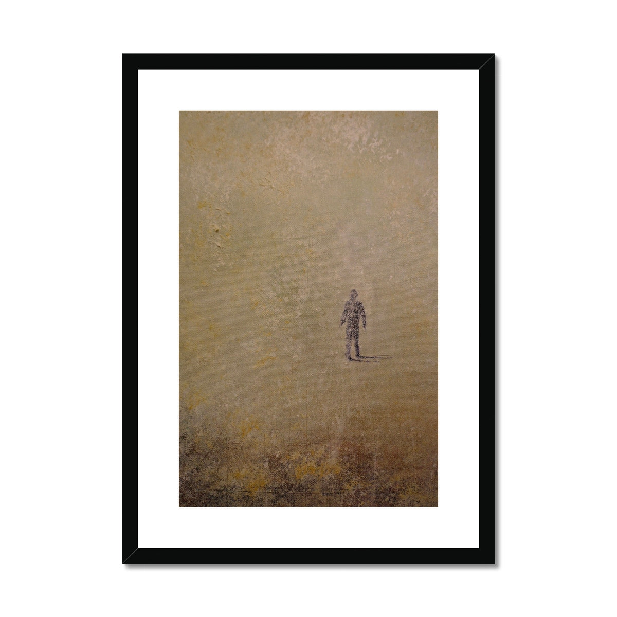 Into The Munro Mist Painting | Framed & Mounted Prints From Scotland-Framed & Mounted Prints-Abstract & Impressionistic Art Gallery-A2 Portrait-Black Frame-Paintings, Prints, Homeware, Art Gifts From Scotland By Scottish Artist Kevin Hunter