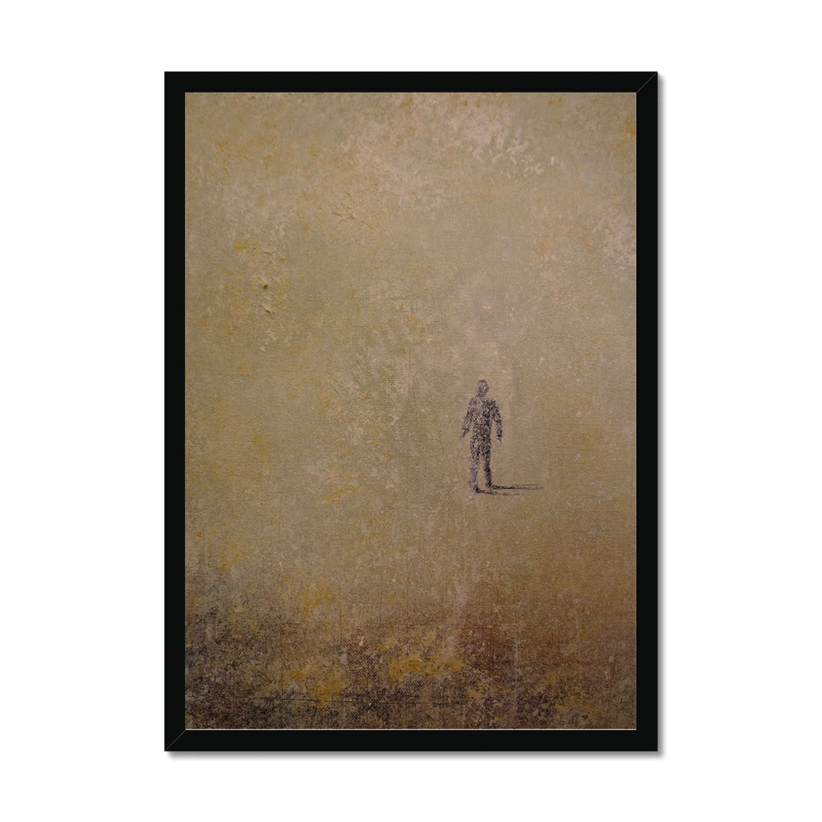 Into The Munro Mist Painting | Framed Prints From Scotland-Framed Prints-Abstract & Impressionistic Art Gallery-A2 Portrait-Black Frame-Paintings, Prints, Homeware, Art Gifts From Scotland By Scottish Artist Kevin Hunter