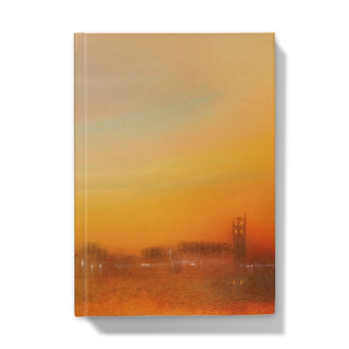 Golden sunset canvas print on Inveraray Dusk journal