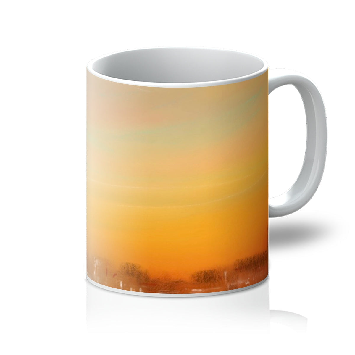 Inveraray Dusk Mug with gradient orange-yellow design