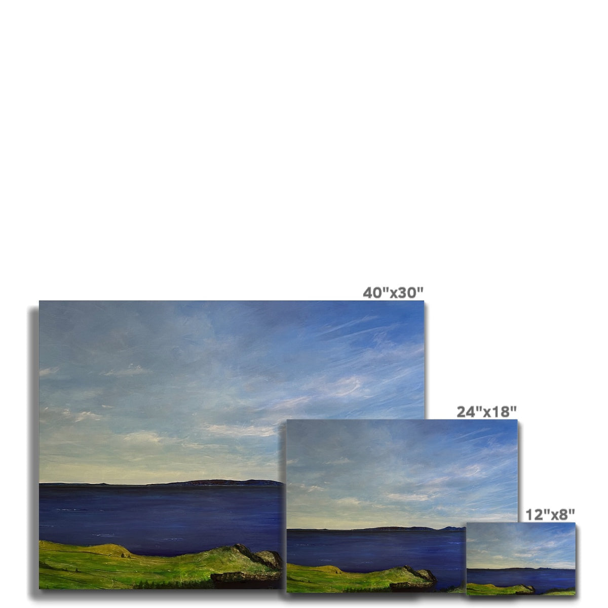 40x30 inch canvas print of Irish-Scottish coastal landscape