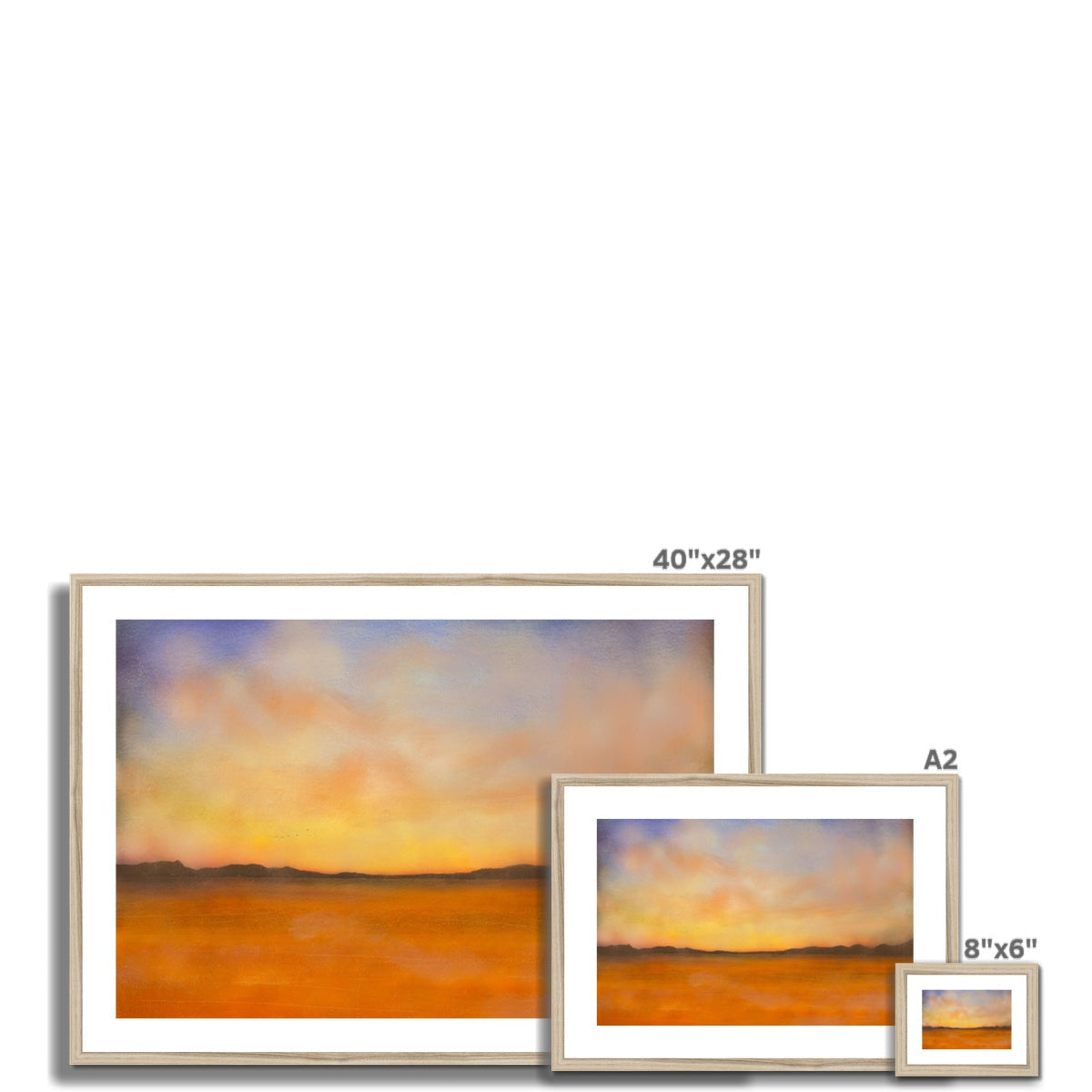 40x28 Inch Framed Islay Dawn Sunset Landscape Painting