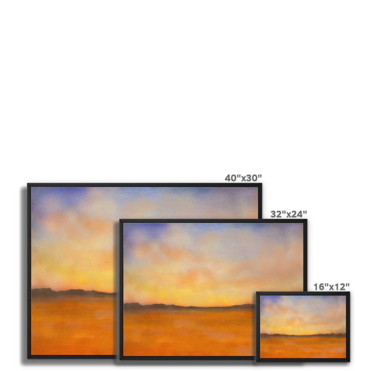 Islay Dawn Painting | Framed Canvas From Scotland-Floating Framed Canvas Prints-Hebridean Islands Art Gallery-Paintings, Prints, Homeware, Art Gifts From Scotland By Scottish Artist Kevin Hunter