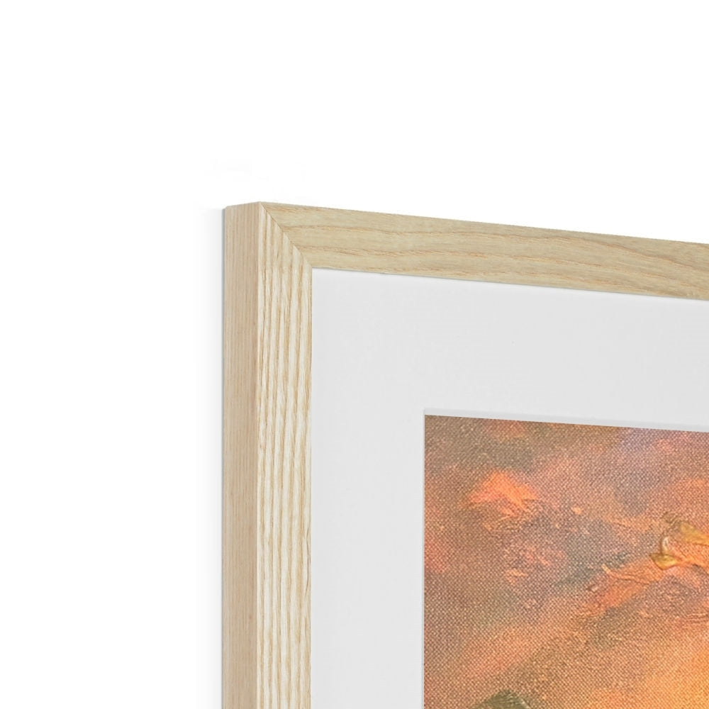 The Isle of Gigha framed abstract print in light wood frame with white mat