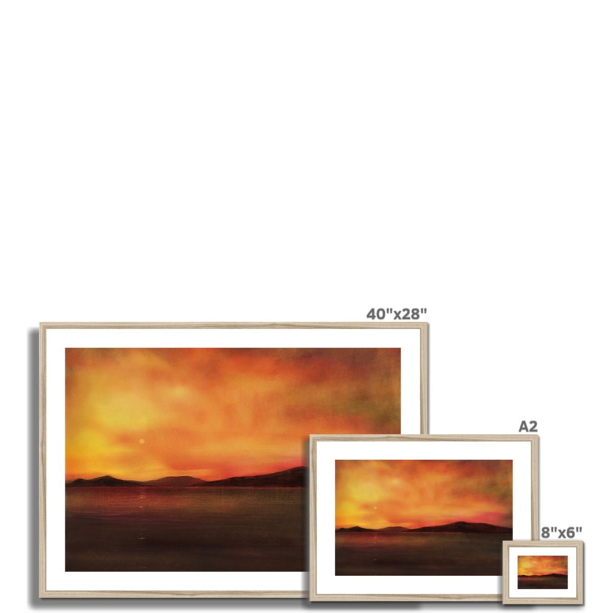 Isle Of Harris Sunset Painting | Framed & Mounted Prints From Scotland