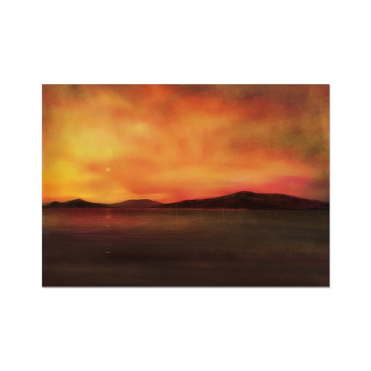 Isle Of Harris Sunset Painting | Fine Art Prints From Scotland-Unframed Prints-Hebridean Islands Art Gallery-A2 Landscape-Paintings, Prints, Homeware, Art Gifts From Scotland By Scottish Artist Kevin Hunter