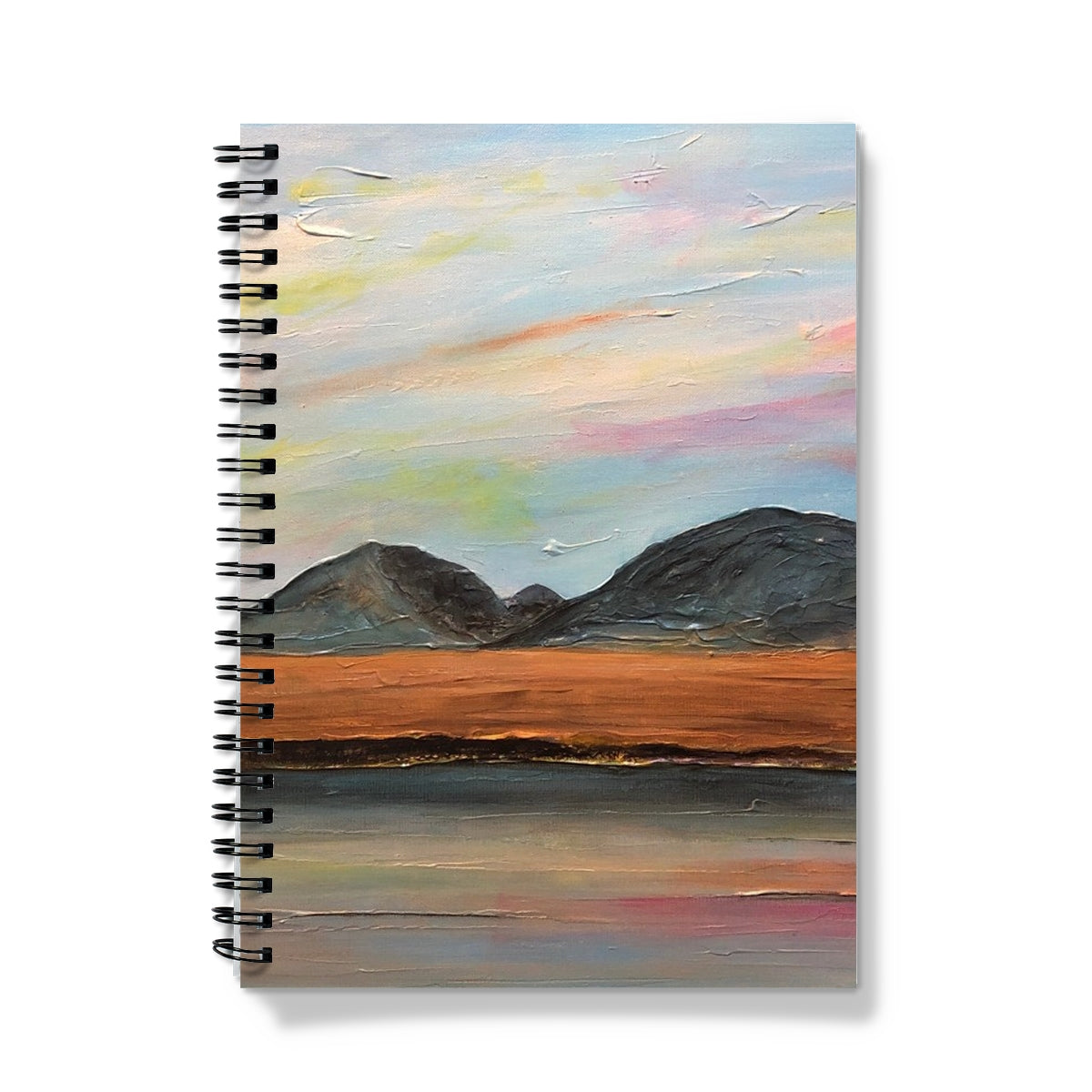 Jura Dawn Art Gifts Notebook-Journals & Notebooks-Hebridean Islands Art Gallery-A5-Lined-Paintings, Prints, Homeware, Art Gifts From Scotland By Scottish Artist Kevin Hunter