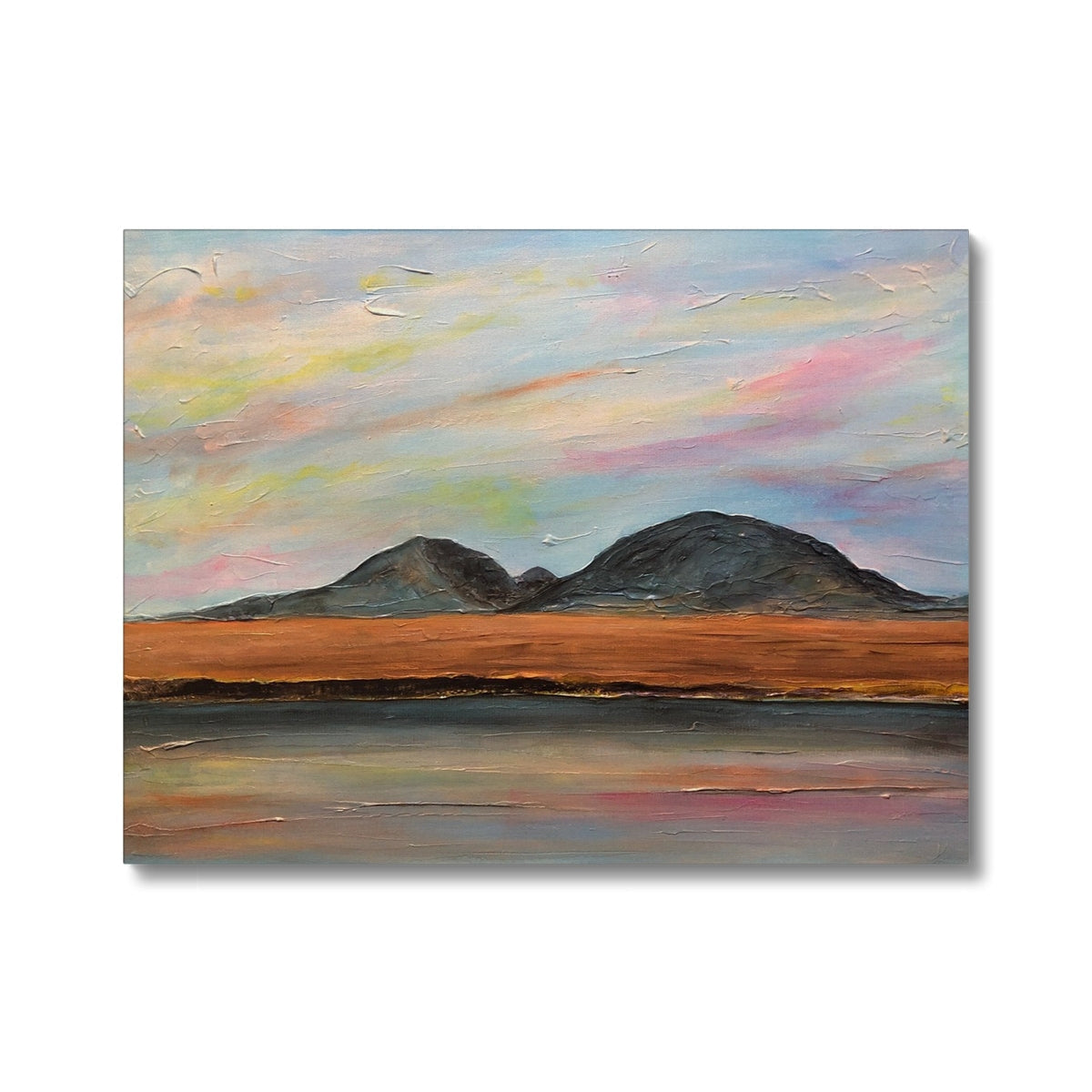 Jura Dawn canvas print of muted earth tone mountain landscape