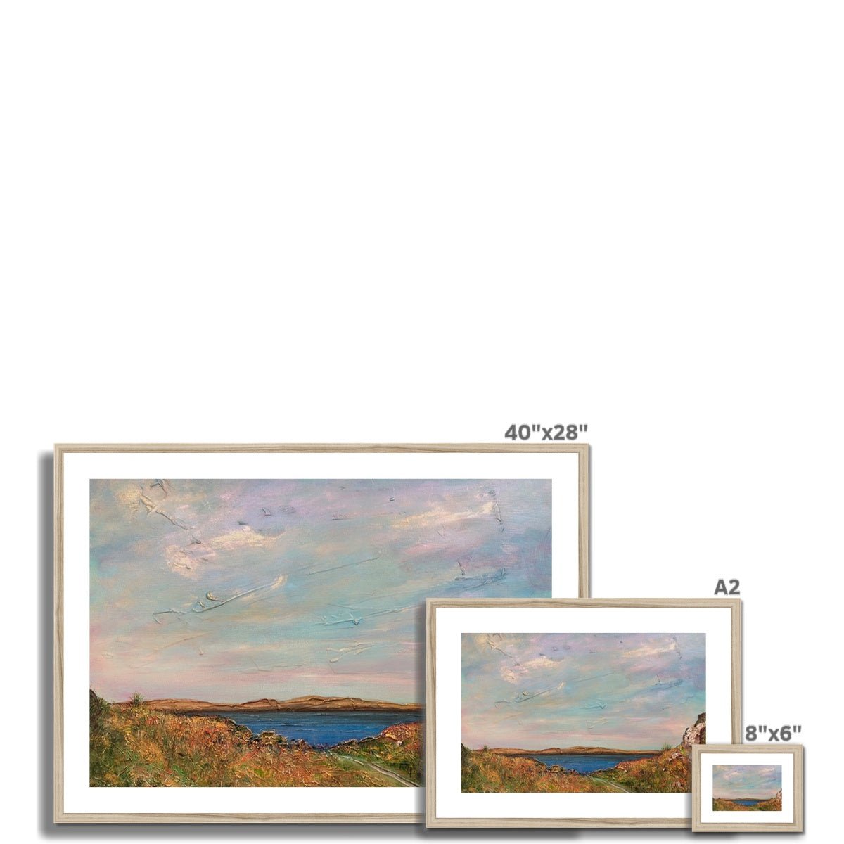 Jura From Crinan Painting | Framed & Mounted Prints From Scotland