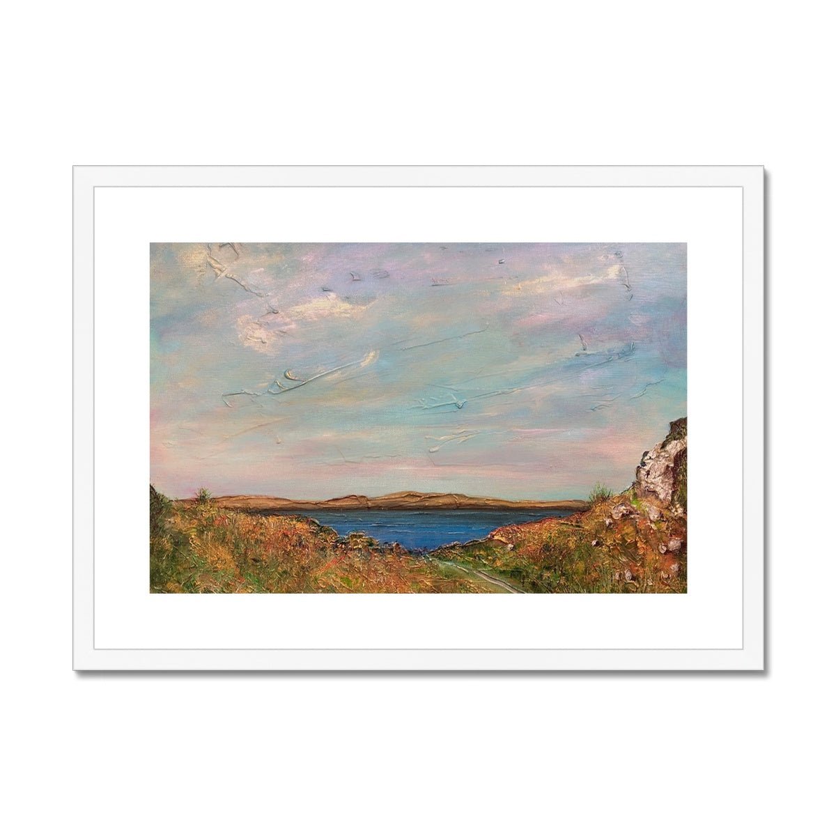 Jura From Crinan Painting | Framed &amp; Mounted Prints From Scotland