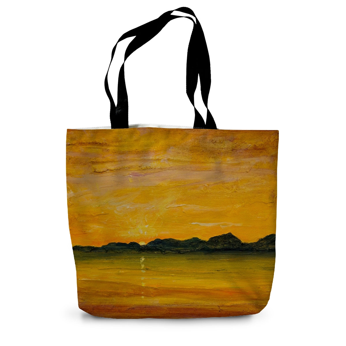 Jura Sunset Art Gifts Canvas Tote Bag-Bags-Hebridean Islands Art Gallery-14"x18.5"-Paintings, Prints, Homeware, Art Gifts From Scotland By Scottish Artist Kevin Hunter