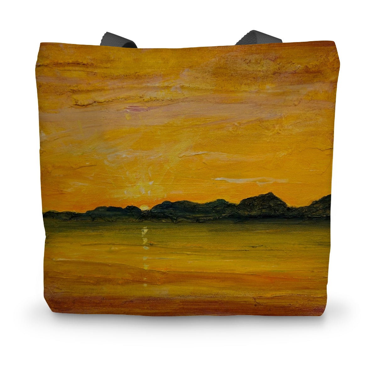 Jura Sunset Art Gifts Canvas Tote Bag-Bags-Hebridean Islands Art Gallery-14"x18.5"-Paintings, Prints, Homeware, Art Gifts From Scotland By Scottish Artist Kevin Hunter