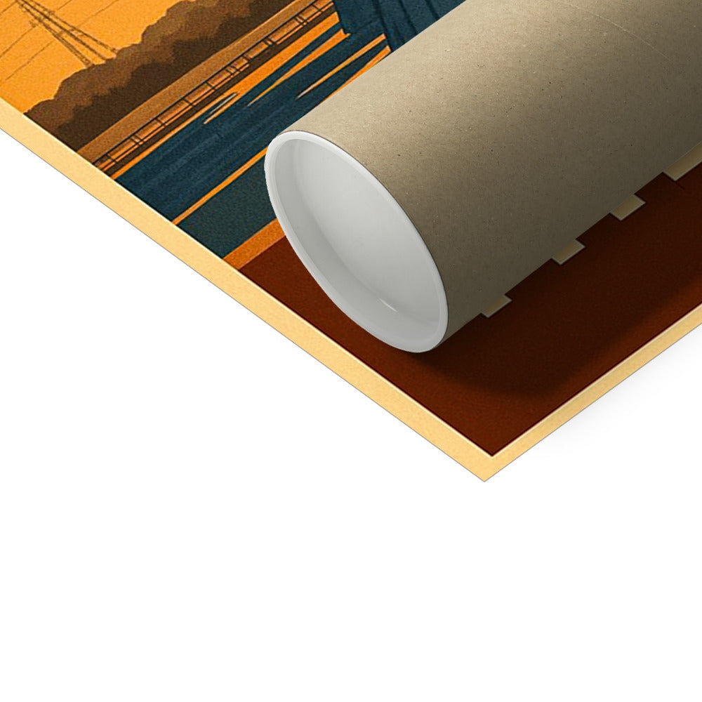 Cardboard tube for Kelpies fine art prints, white interior brown exterior